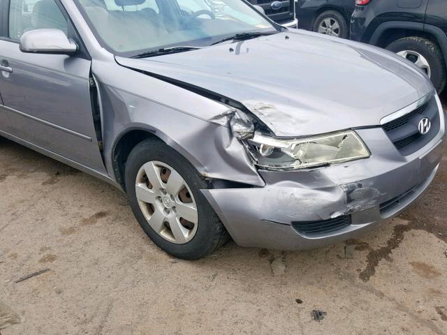 5NPET46C56H131359 - 2006 HYUNDAI SONATA GL GRAY photo 9