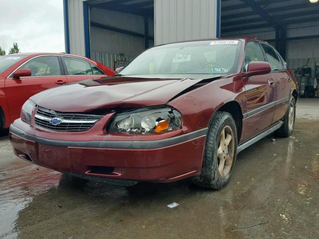 2G1WF55E9Y9271501 - 2000 CHEVROLET IMPALA BURGUNDY photo 2