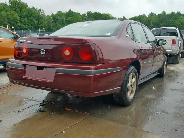 2G1WF55E9Y9271501 - 2000 CHEVROLET IMPALA BURGUNDY photo 4