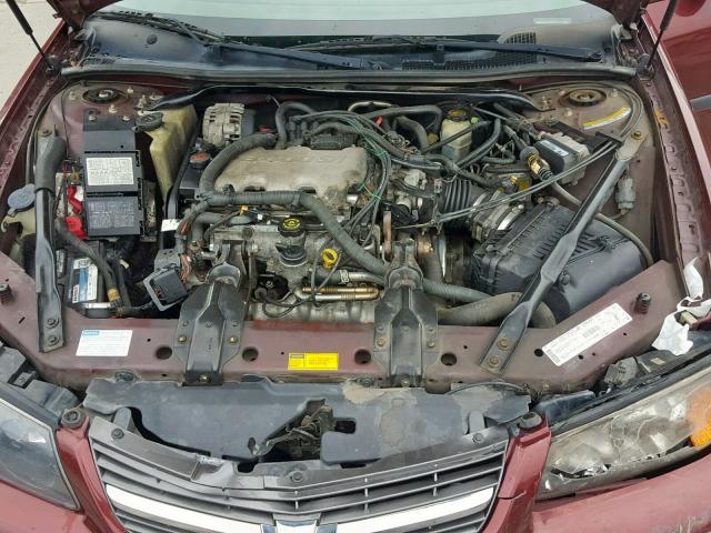 2G1WF55E9Y9271501 - 2000 CHEVROLET IMPALA BURGUNDY photo 7