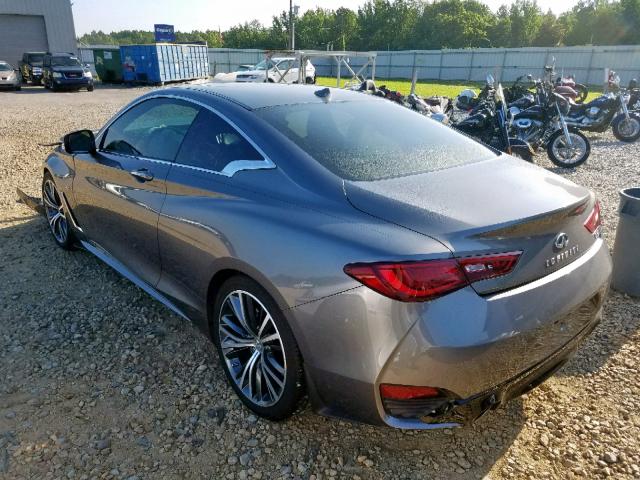 JN1EV7EK2JM343139 - 2018 INFINITI Q60 LUXE 3 GRAY photo 3