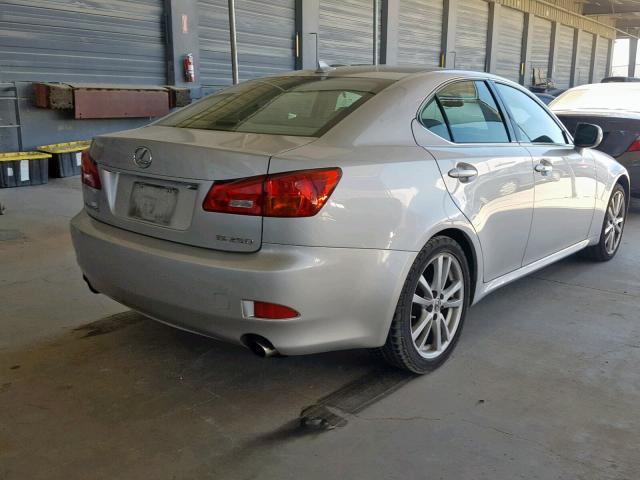 JTHBK262472029165 - 2007 LEXUS IS 250 SILVER photo 4