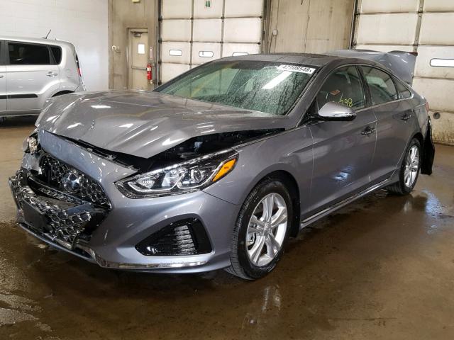 5NPE34AF2JH660925 - 2018 HYUNDAI SONATA SPO GRAY photo 2