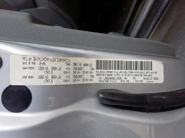 1J8HG48K06C134356 - 2006 JEEP COMMANDER ვერცხლისფერი ფოტო 10