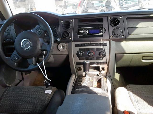 1J8HG48K06C134356 - 2006 JEEP COMMANDER ვერცხლისფერი ფოტო 9