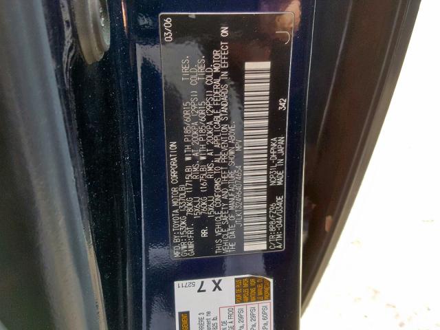 JTLKT324964074654 - 2006 TOYOTA SCION XB 蓝色 照片 10