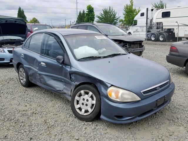 KNADC123726086412 - 2002 KIA RIO BLUE photo 1