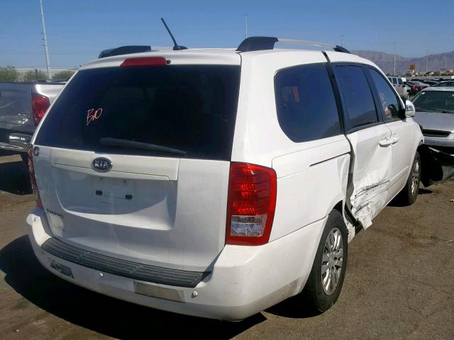 KNDMG4C72C6489841 - 2012 KIA SEDONA LX WHITE photo 4