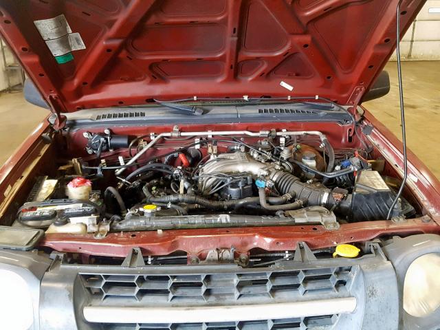 5N1ED28T74C620414 - 2004 NISSAN XTERRA XE RED photo 7