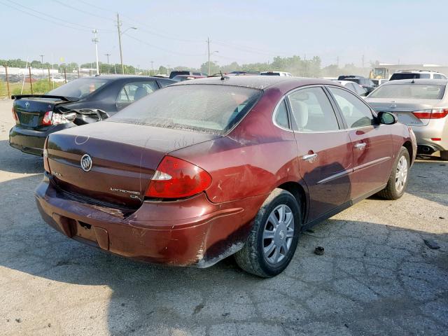 2G4WC582971128171 - 2007 BUICK LACROSSE C MAROON photo 4