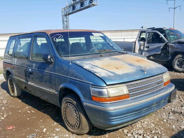 2P4GH45R4NR752959 - 1992 PLYMOUTH VOYAGER SE BLUE photo 1