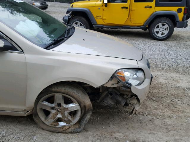 1G1ZH57B69F242783 - 2009 CHEVROLET MALIBU 1LT TAN photo 9