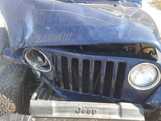 1J4FA39S22P757306 - 2002 JEEP WRANGLER / BLUE photo 7