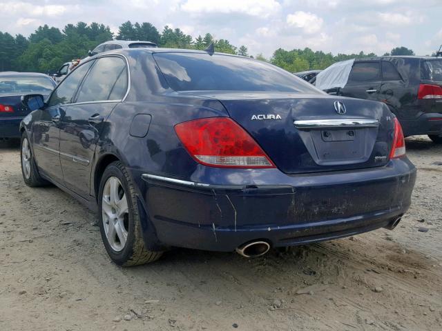 JH4KB16585C014356 - 2005 ACURA RL BLUE photo 3