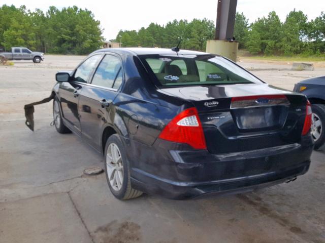 3FAHP0JA5AR230291 - 2010 FORD FUSION SEL BLACK photo 3