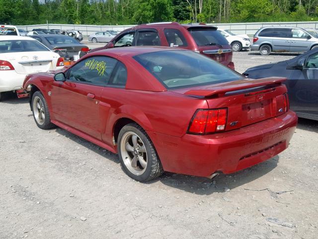 1FAFP42X64F100460 - 2004 FORD MUSTANG GT RED photo 3