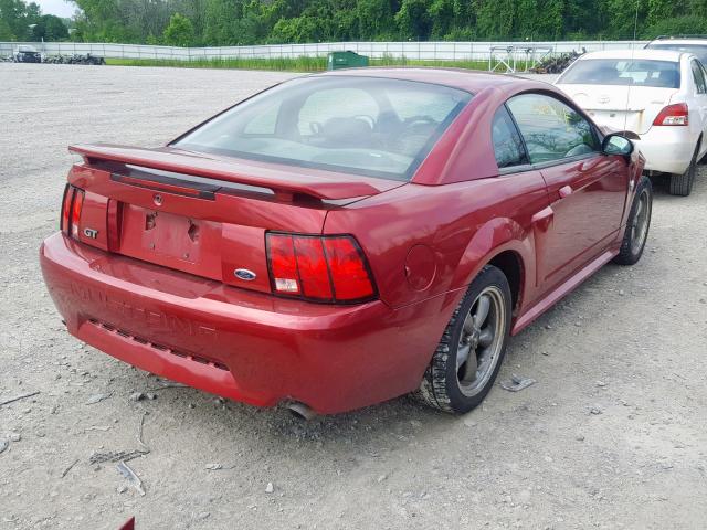 1FAFP42X64F100460 - 2004 FORD MUSTANG GT RED photo 4