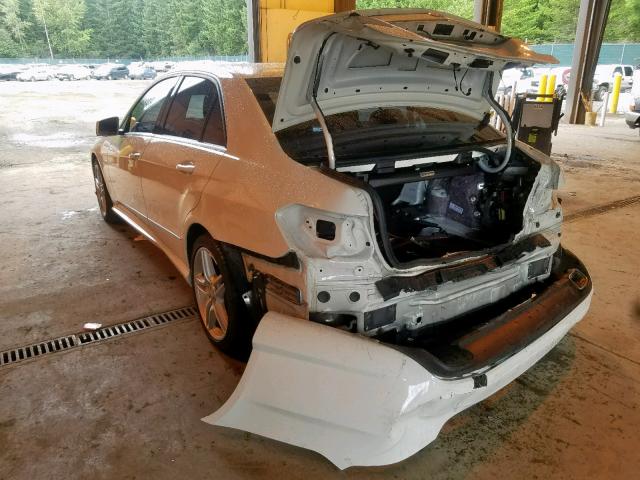 WDDHF5KB0CA626133 - 2012 MERCEDES-BENZ E 350 WHITE photo 3