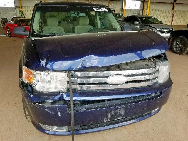 2FMGK5BC2BBD29390 - 2011 FORD FLEX SE BLUE photo 9