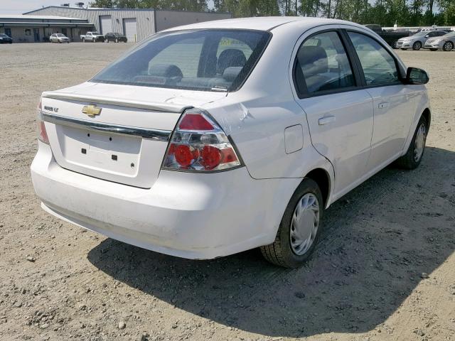 KL1TD5DE1AB082435 - 2010 CHEVROLET AVEO LS WHITE photo 4