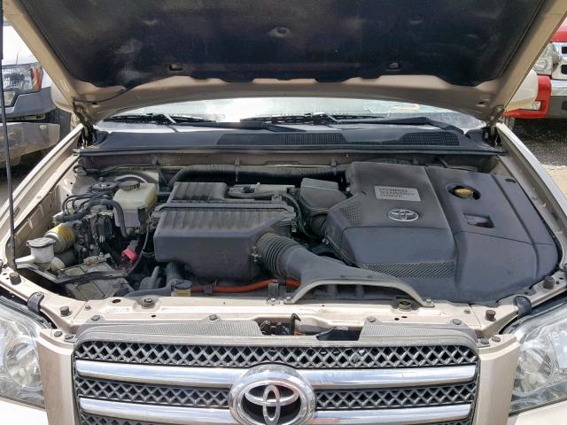 JTEDW21A860012470 - 2006 TOYOTA HIGHLANDER TAN photo 7