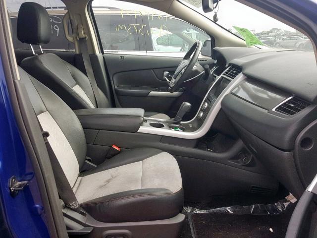 2FMDK3JC8EBA09309 - 2014 FORD EDGE SEL BLUE photo 5