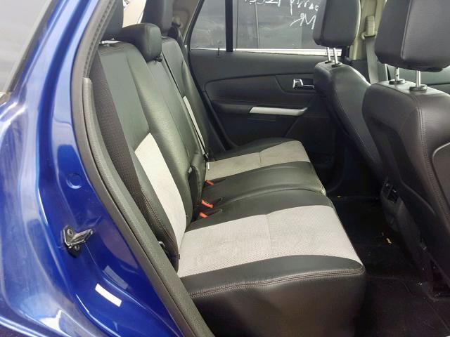 2FMDK3JC8EBA09309 - 2014 FORD EDGE SEL BLUE photo 6