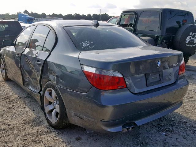 WBANE53546CK86595 - 2006 BMW 525 I GRAY photo 3