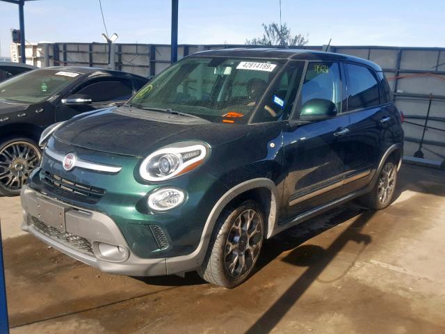 ZFBCFADH2EZ014540 - 2014 FIAT 500L TREKK GREEN photo 2