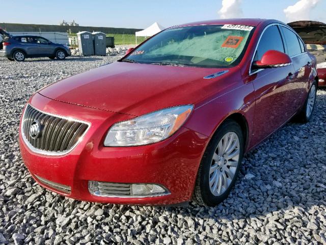 2G4GS5EV0D9189010 - 2013 BUICK REGAL PREM RED photo 2