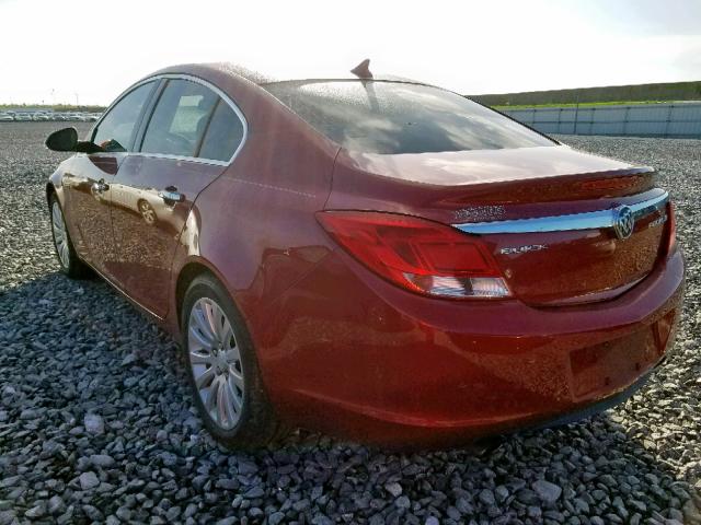 2G4GS5EV0D9189010 - 2013 BUICK REGAL PREM RED photo 3