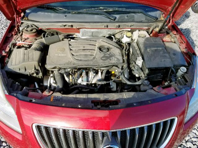 2G4GS5EV0D9189010 - 2013 BUICK REGAL PREM RED photo 7