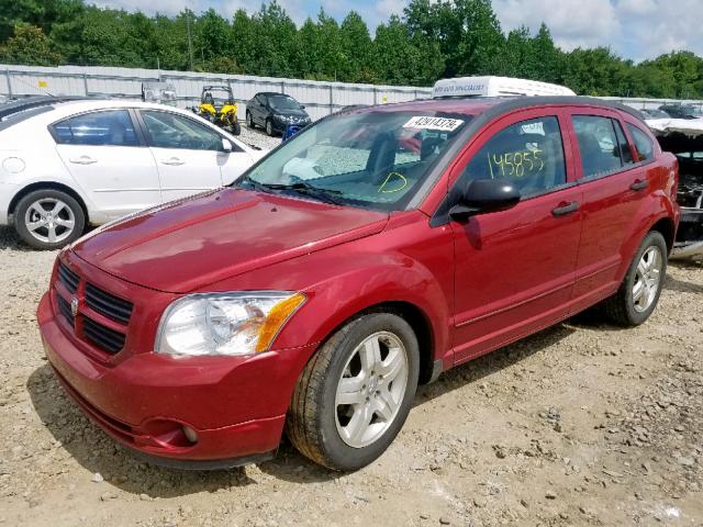 1B3HB48B47D237850 - 2007 DODGE CALIBER SX RED photo 2