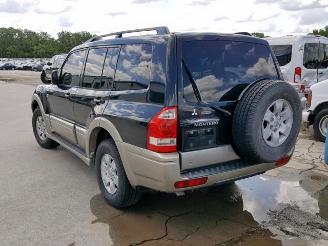 JA4MW51S74J010015 - 2004 MITSUBISHI MONTERO LI BLACK photo 3