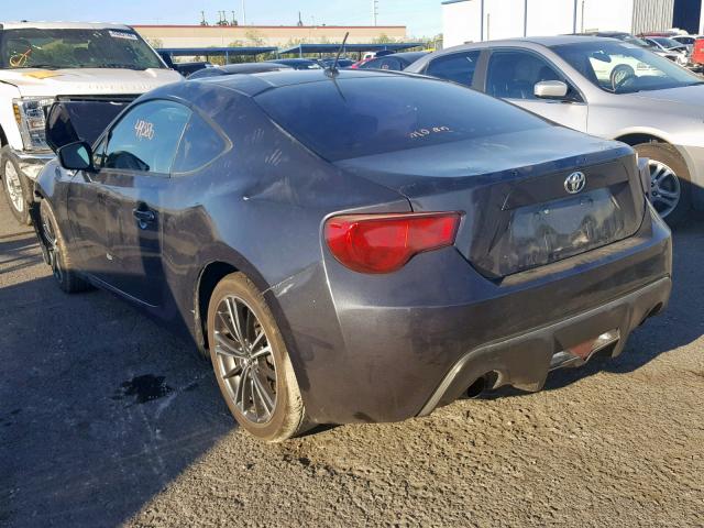 JF1ZNAA18D1723655 - 2013 TOYOTA SCION FR-S CHARCOAL photo 3