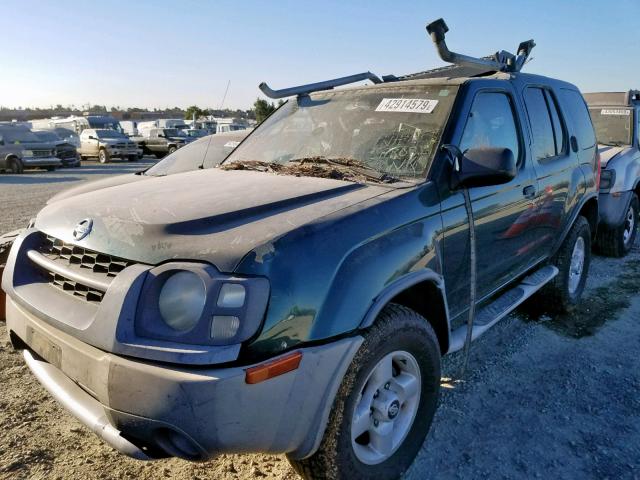 5N1ED28T52C539117 - 2002 NISSAN XTERRA XE GREEN photo 2