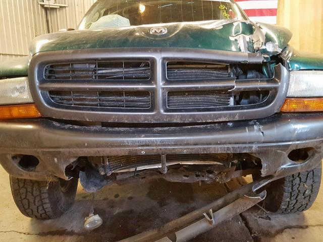 1B4HS38N22F192453 - 2002 DODGE DURANGO SP GREEN photo 9