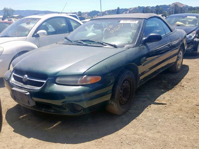 3C3EL45H0VT550459 - 1997 CHRYSLER SEBRING JX GREEN photo 2