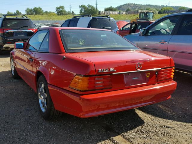 WDBFA61E2MF021566 - 1991 MERCEDES-BENZ 300 SL RED photo 3