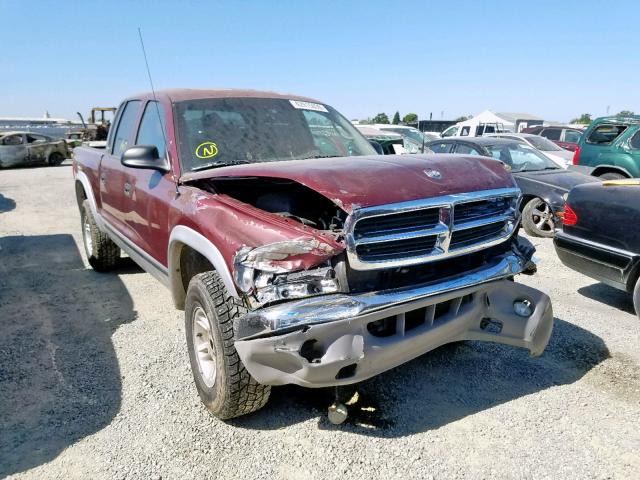 1B7GG2AN51S212429 - 2001 DODGE DAKOTA QUA MAROON photo 1