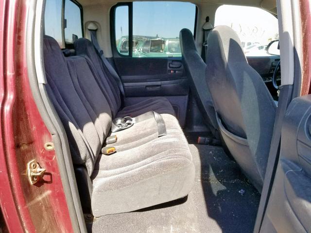 1B7GG2AN51S212429 - 2001 DODGE DAKOTA QUA MAROON photo 6