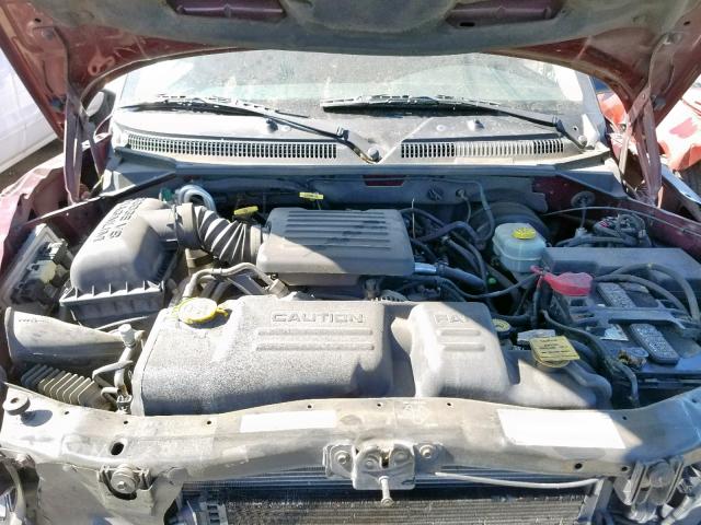 1B7GG2AN51S212429 - 2001 DODGE DAKOTA QUA MAROON photo 7