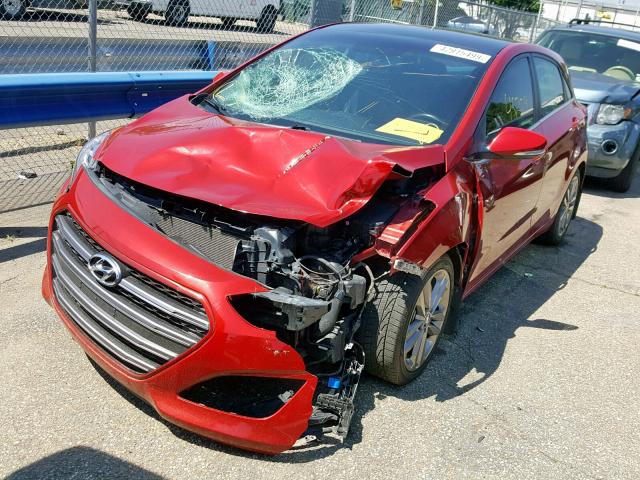 KMHD35LH7GU286922 - 2016 HYUNDAI ELANTRA GT RED photo 2