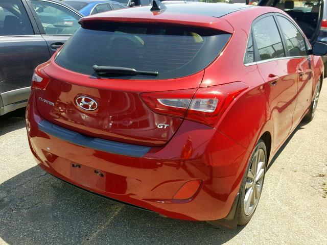 KMHD35LH7GU286922 - 2016 HYUNDAI ELANTRA GT RED photo 4