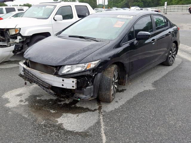 2HGFB2F90EH515588 - 2014 HONDA CIVIC EXL 黑色 照片 2