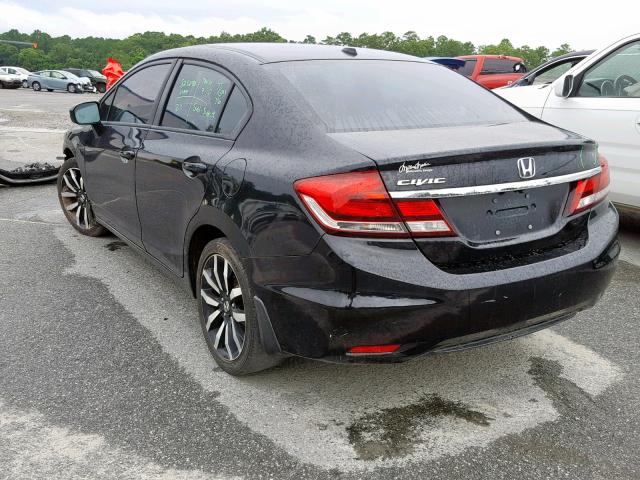 2HGFB2F90EH515588 - 2014 HONDA CIVIC EXL 黑色 照片 3