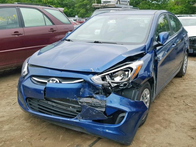 KMHCT4AE7HU246047 - 2017 HYUNDAI ACCENT SE BLUE photo 2