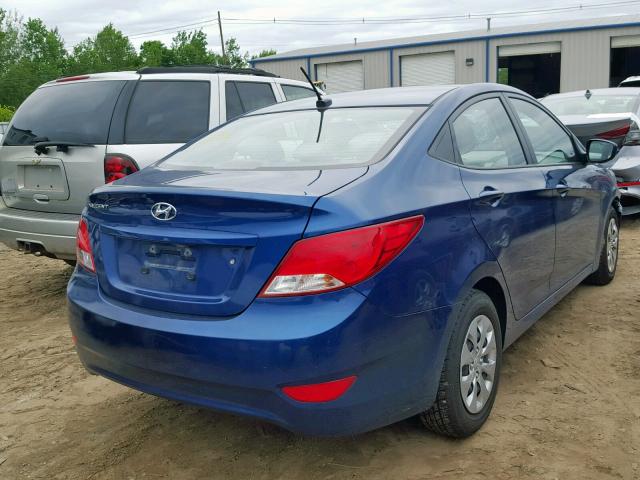 KMHCT4AE7HU246047 - 2017 HYUNDAI ACCENT SE BLUE photo 4