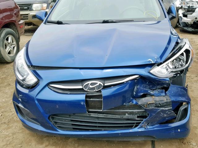 KMHCT4AE7HU246047 - 2017 HYUNDAI ACCENT SE BLUE photo 9