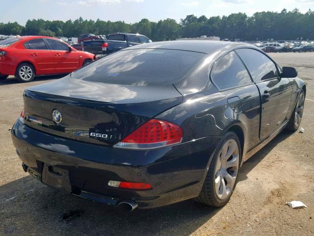 WBAEH13496CR50042 - 2006 BMW 650 I BLACK photo 4